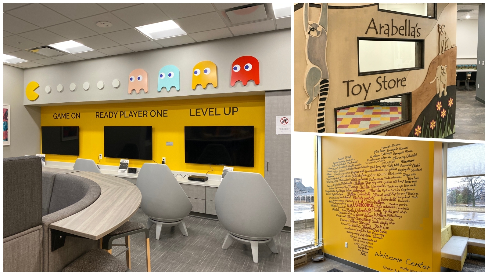Experiential Collage Pac Man Heart Toy Store