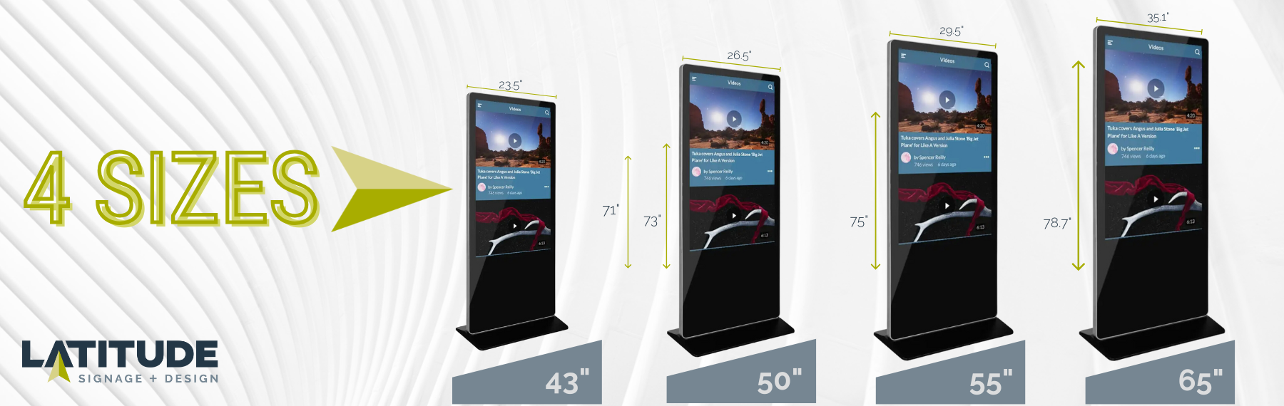 Digital Kiosk4 Sizes