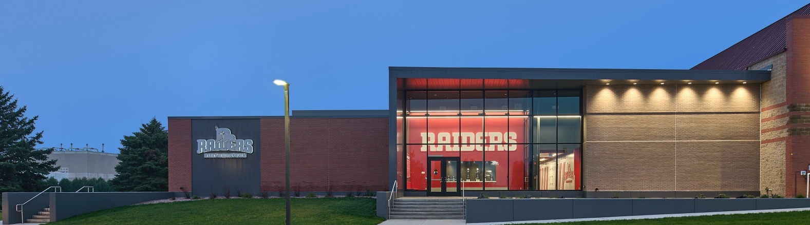 NWC Den Hartog Athletic Complex Exteriorsignage Illuminated headersize