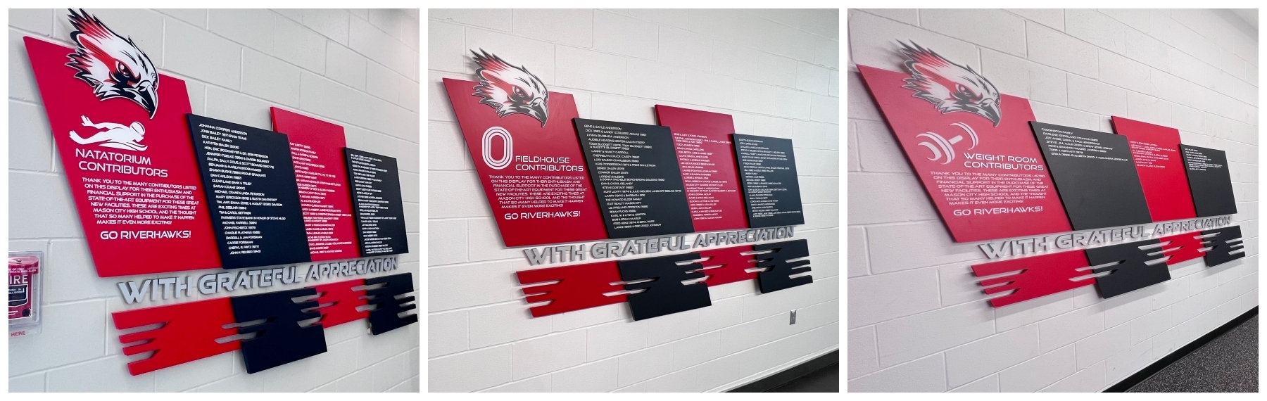 MCHS Donor Walls Wrestling Natatorium Fieldhouse