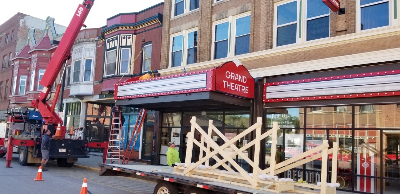 Theater Signage Install